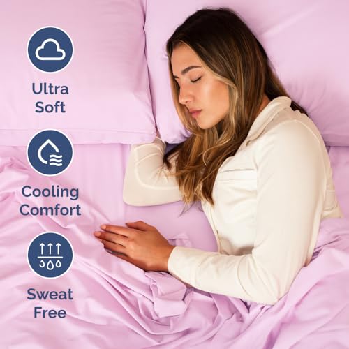 Short Queen Size 4 Piece Bed Sheet Set (32 - Light Pink / Short Queen)