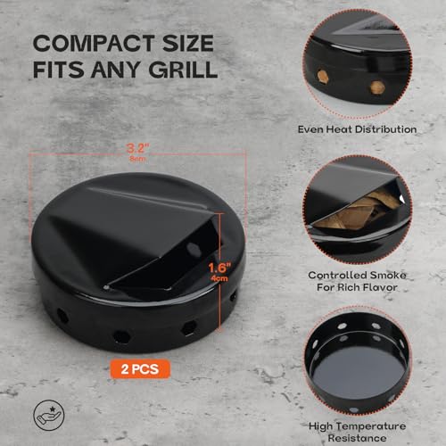 Onlyfire BBQ Wood Chip Smoker Box with Lid for Grills
