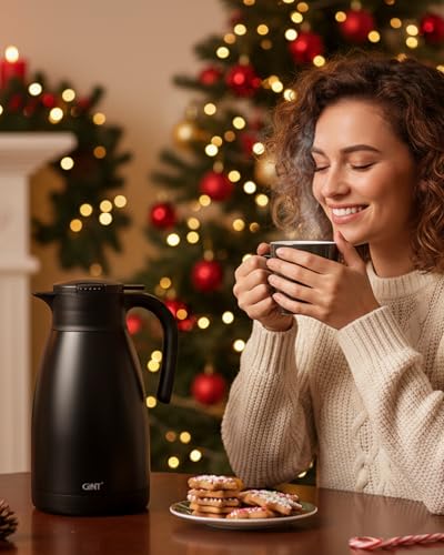 2.2L 74Oz Thermal Coffee Carafe (Black / 74.4 Ounces)