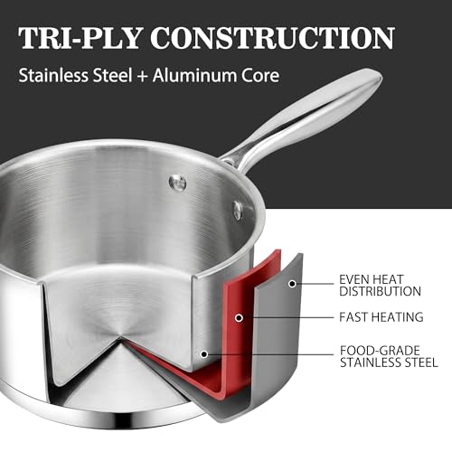 3 Piece Stainless Steel Pots and Pans Set (3 set)