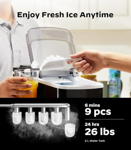 Smart Countertop Ice Maker (Dark / 26lbs)