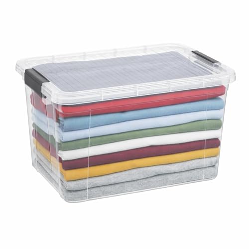 14.7 Quart Clear Plastic Storage Boxes with Lids (14.7 Quart)
