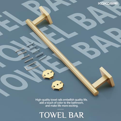 Hand Towel Bar Bathroom Towel Holder for Bath Kitchen Cabinet Towel Rails 16 Inch Brushed Gold Stainless Steel B4005BG (Brushed Gold / 16-Inch)