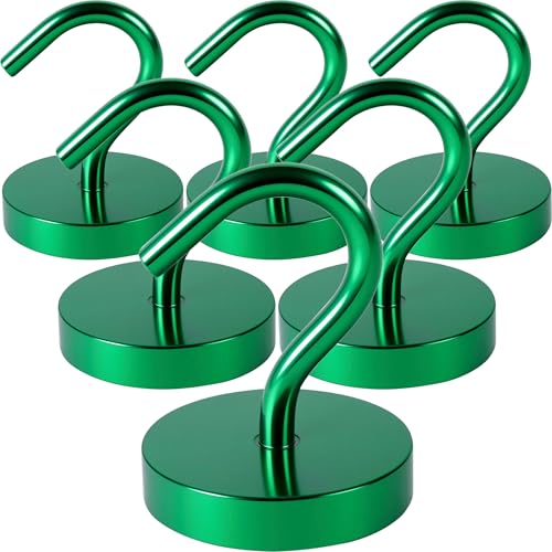 Magnetic Hooks Large Opening (Green / 80lb Magnetic Hooks)