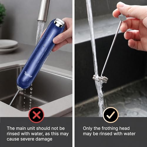 InstaWhisk Milk Frother with Variable Speed (Navy Blue / Rechargeable)