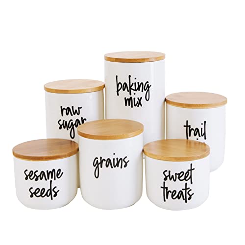 158 Food Container Labels (Black, Clear / Varies)