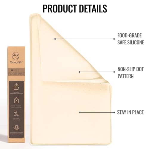 Silicone Cat & Dog Food Mat for Floors Waterproof
