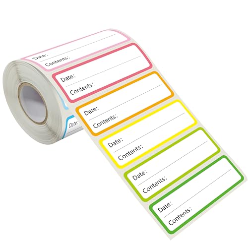 500 PCS Food Labels (Colorful Border)