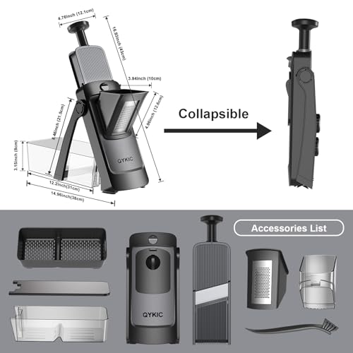 Mandoline Slicer for Kitchen (S4 Black)
