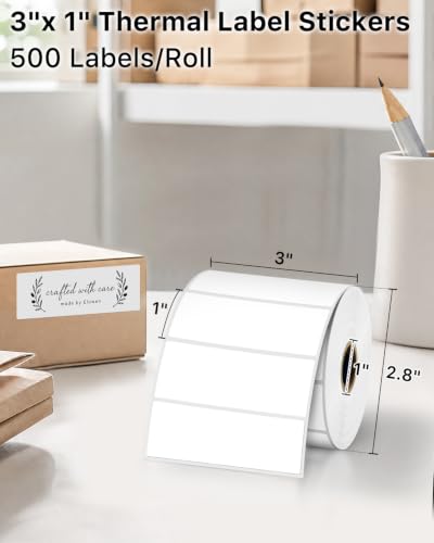 3x1 Inch Thermal Labels (3"x1" / White)