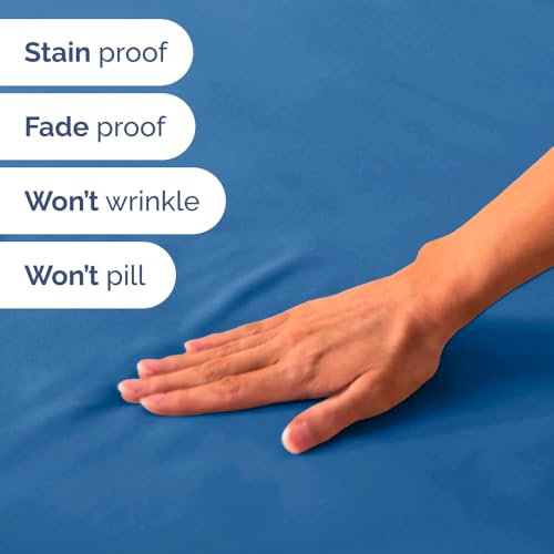 Short Queen Size 4 Piece Bed Sheet Set (19 - Royal Blue / Short Queen)