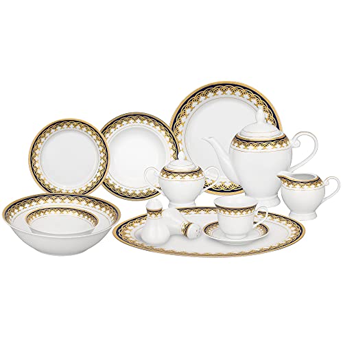 57 Piece Porcelain Dinnerware Set (Iris)