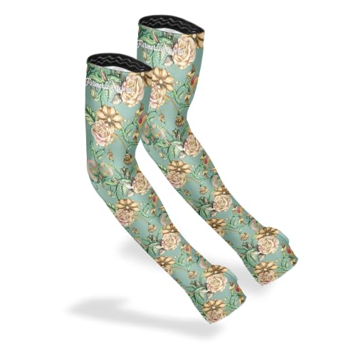 Gardening Arm Sleeves (X-Small / Antique Bloom - Green)