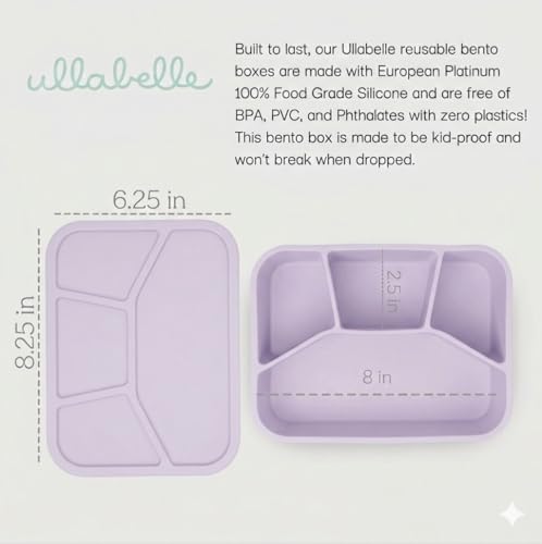 Leak Proof Square Bento Box Food (Lilac)