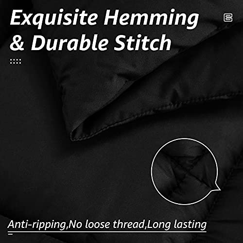 All Season King Size Bed Comforter (Black / King（90*102）)