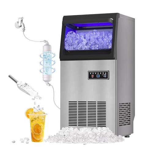Freestanding Nugget Ice Maker 80LB (80Lbs/24h -20Lbs storage-1 / Nugget Ice Maker)