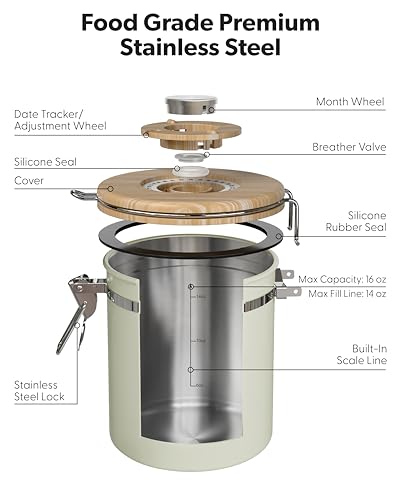 Coffee Canister with Window (Cream / 16 oz)