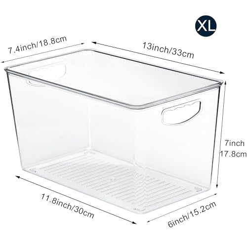 XLarge Clear Storage Bins with Lids (6 Count)