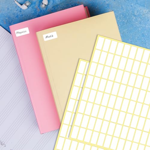 30 Sheets White Labels Stickers for Writing 10 X 20 mm Small Price Tags Blank Storage Container Stickers for Jars File Folders School Office Kitchen (3360 Count)