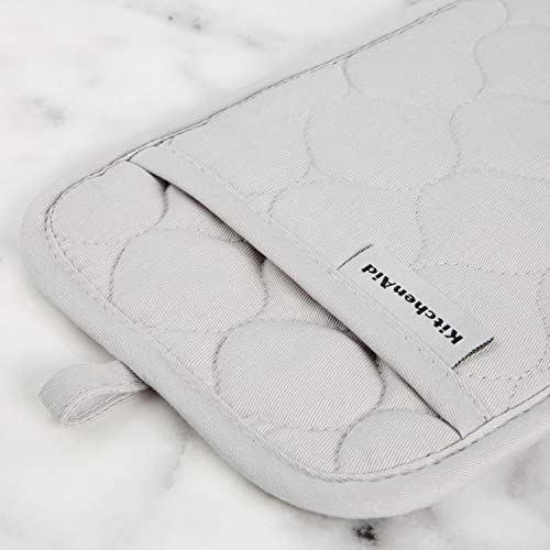 Quilted Cotton Terry Cloth Oven Mitt (Matte Grey)
