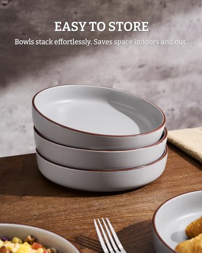 Mercury Pasta Bowls Set of 4 (Light Gray / 4 pcs)
