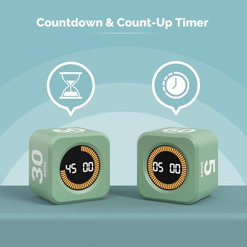 Pomodoro Timer (Green 5-10-30-60 Min)
