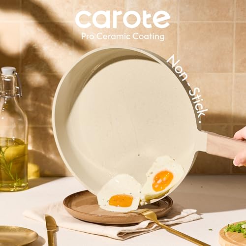22pcs Ceramic Cookware Sets (Oatmeal / 22 Piece)