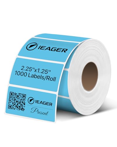 2.25x1.25 Inch Thermal Labels (2.25"x1.25" / Blue)