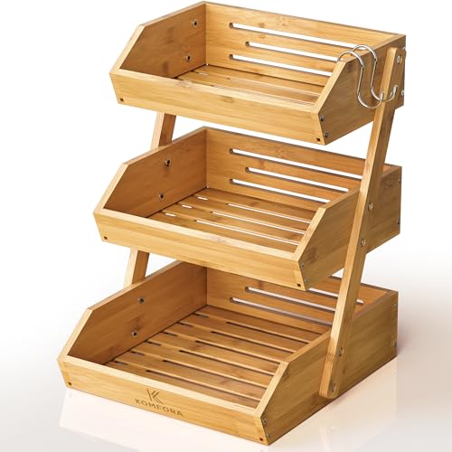 Bamboo 3 Tier Fruit Basket