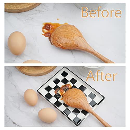 Spoon Rest Ceramic Spoon Rest for Kitchen Counter Dishwasher Safe Marble Decor Spoon Holder for Kitchen