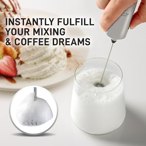 Mini & Mighty Milk Frother Wand (Blackened Silver / Mini Frother)