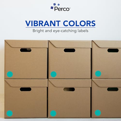 Teal Perforated Round Circle Dot Sticker 2 (Teal / 2 Inch)