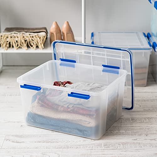 2 Pack 44 Qt Storage Bins with Gasket Lids (44 Qt. - 2 Pack)