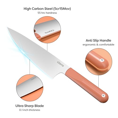 Professional Kitchen Knife Set 4 PCS (Orange)