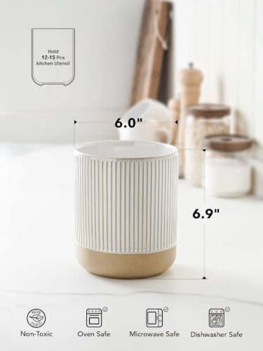Ceramic Kitchen Utensil Holder (Line(L))