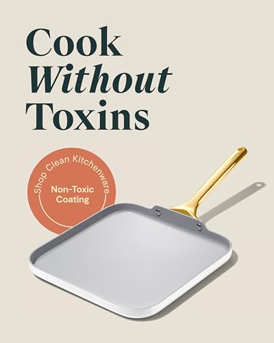11" Non Stick Square Griddle Pan (White)