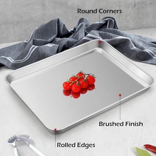 Non Toxic 9x7IN Small Stainless Steel Baking Sheet Pans (9x7IN)