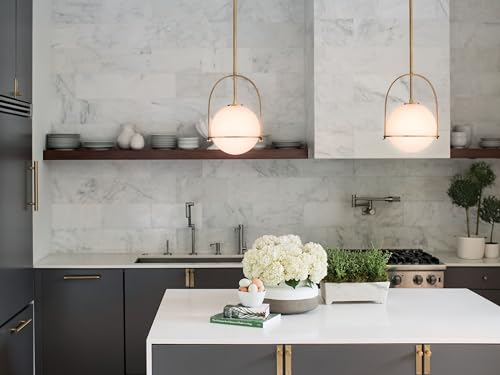 Somerset Small Adjustable Pendant Light (Heritage Brass / Medium)