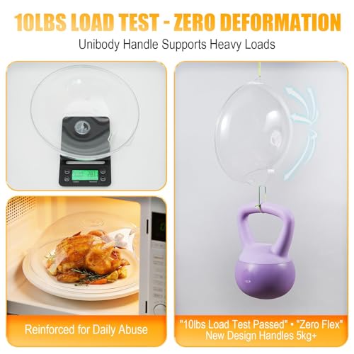 Microwave Splatter Cover for Food (10.5 inches (without water steamer) / Clear)
