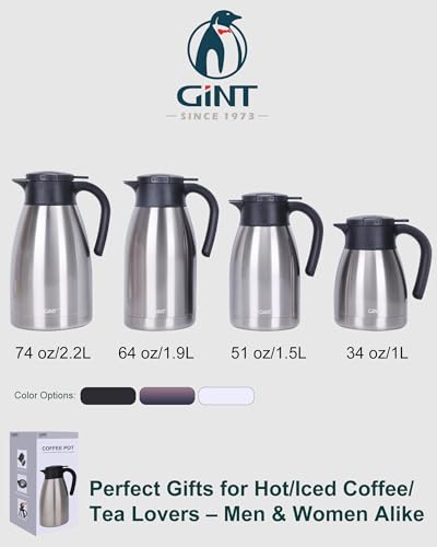 34Oz Thermal Coffee Carafe (Silver / 34 Ounces)