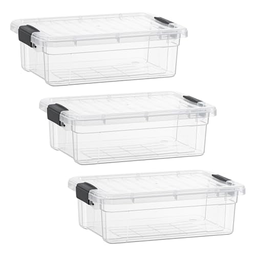 Clear Storage Boxes with Lids (2.3 Quart)