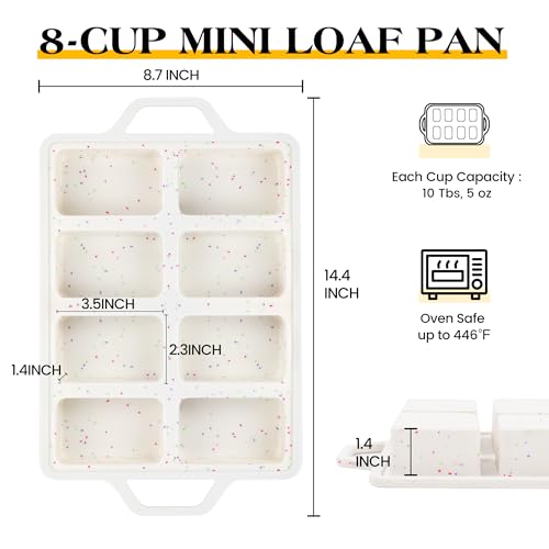 2 Pcs Mini Loaf Pans with Metal Reinforced Frame (2 Count)