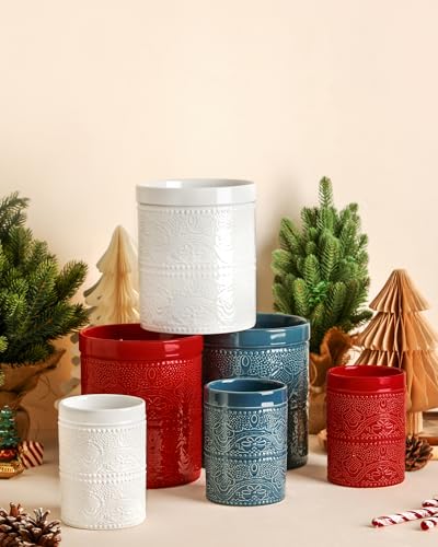Kitchen Utensil Holder (2Pcs Bright White)