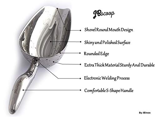 Ice scoop Small Metal Food Candy Scoop for Kitchen Bar Party Wedding (6 oz)