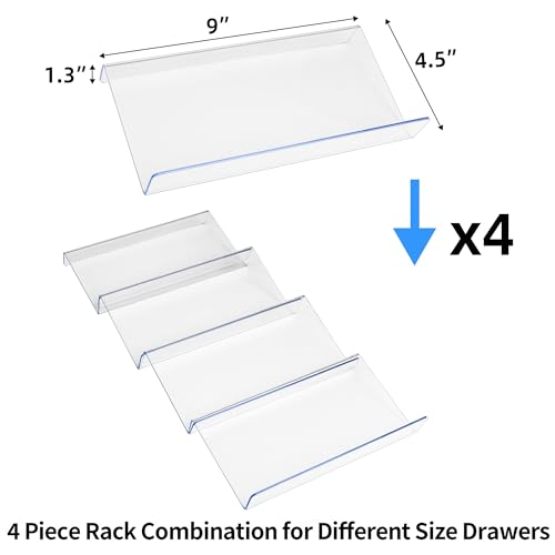 Clear Spice Drawer Organizer (4 Count)