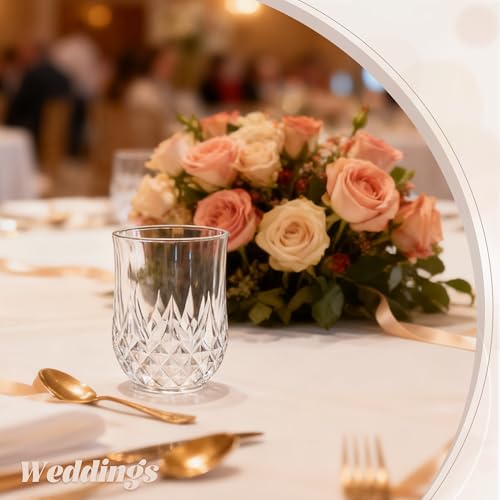 40 Pack Plastic Stemless Wine Glasses (12oz-transparent)