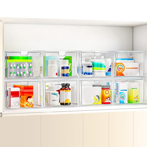 6 Pack Stackable Acrylic Storage Drawers (6 Small)