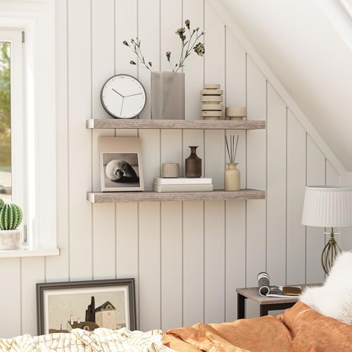 Floating Shelves for Wall (Greige / 31.5 Inches)