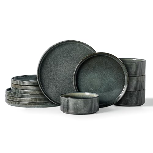 Star Stoneware Dinnerware Set (Deep Forest)