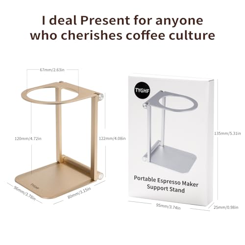 Pour Over Coffee Maker Stand (Golden / Round)